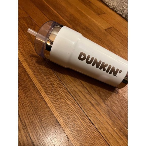 White Dunkin Donuts 24oz Travel Tumbler - Picture 4 of 5